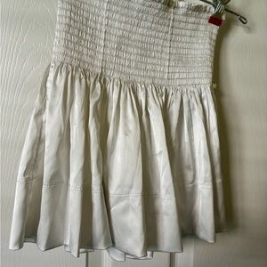 NATURAL LIFE White Smocked Crop Top